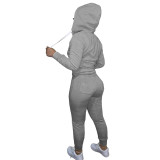 Fall Spring Jogger 2 Piece Clothing Printed Letter Sweatpants and Hoodie Sets