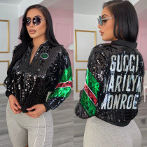 Autumn Fashion Long Sleeve Sequin Jacket