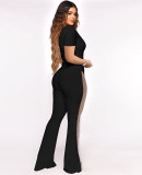 Casual Mesh Stitching Hot Drill Single Shoulder Jumpsuit