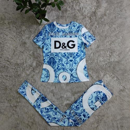 Fashion Printed Letter Short Sleeve Pant Set Two Pieces