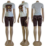 Summer Casual Branded Clothing Digital Printed Short Sleeve Shorts Set