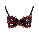 Black Mesh Nightclub Lingerie Set 2023  Lace Embroidery See Through Bikini Swimwear