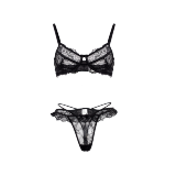 Lace Sexy Lingerie Temptation See Through Two Piece Bra & Panty Set