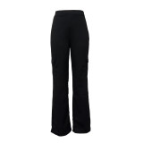 Spring/Summer Solid Color High Waist Elastic Casual Long Pants
