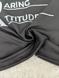 Casual Sportswear Pyrography Short Sleeve Sweatshirt Two-piece Set With Pockets