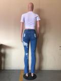 Sexy Burnt Hole Casual All-Match Jeans