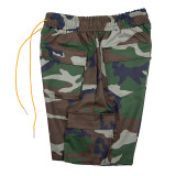 Casual Camouflage Denim Multi-pocket Overalls Trousers