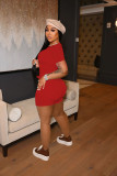 Summer Women Sports Two Piece Set Lace Up Bodycon Tracksuit 2 Pieces with Pocket