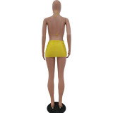 Summer Fashion Swimsuit Halter Bikini Three Piece Set