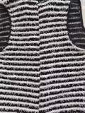 Amazon Knit Sleeveless Zipper Striped Rompers