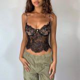 Spice Girls Sexy Slim Lace Camisole See-Through Top
