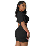 aliscouture Desiree Ruched Mini Skirt Set