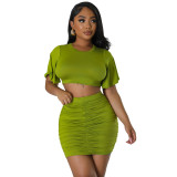 aliscouture Desiree Ruched Mini Skirt Set