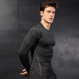 Men's tight training PRO sports fitness running long-sleeved perspiration quick-drying long-sleeved shirt T-shirt clothes