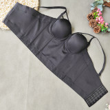 Fashion Mesh Push Up Bralet Women S Corset Bustier Bra Night Club Party Long Sexy Cropped Top Vest