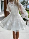 Long Seeved Lace Dress