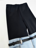 Unique Denim Hybrid Flare Trousers women jeans Pants
