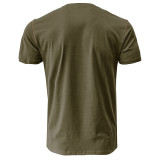 Men's Short-sleeved Round Neck Slimming T-shirt Fashion Casual Solid Slimming Top Short