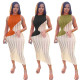 Sultry Knit Colorblock Dress