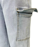 Slim Multi-pocket Jeans Stretch Elasticated Cuffs