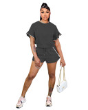 Loose Short Sleeve Casual Two Piece Short Set