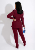 Solid Black Corset Patchwork Blazer Suit Set Two Piece OL Office Ladies Slim Elegant Blazer Set
