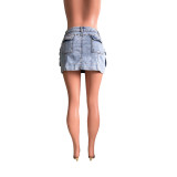 Loralai Skirt Sexy Slim Pocket Denim Bodycon Mini Skirts