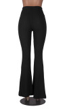 Wholesale Women Solid Bell Bottom Micro Flare Pants