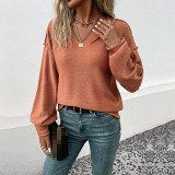 Autumn/Winter Fashion Solid Women's Long Sleeve V Neck Sweaters