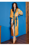 New Arrivals Women Home Wear Chiffon Printed Women Satin Robes