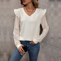 2023 Long Sleeve Solid Color Knitted Tops