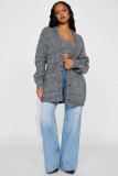 Women's Sweater Cardigan - Charcoal