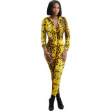Mood For Straps Jumpsuit Print Set with Shawl