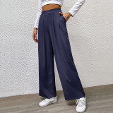 Solid Wide Leg Trousers