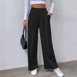 Solid Wide Leg Trousers