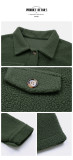 Flap Detail Button Front Teddy Jacket