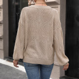 Women's Jumpers Pullover Long Sleeve Knit Sweater for Fall and Winter Sale
