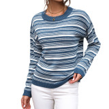 Women's Knitted O-Neck Pullover Spring Autumn Thick Warm Sweater