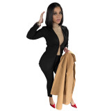 Women's Blazer with Shawl Collar Skinny Trousers and Blazer Combinations 2-Piece Outfit Combi Business Suit