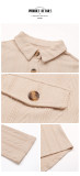 Womens Jacquard Knitting Shirt Jacket Button Down Blouse Long Sleeve Tops