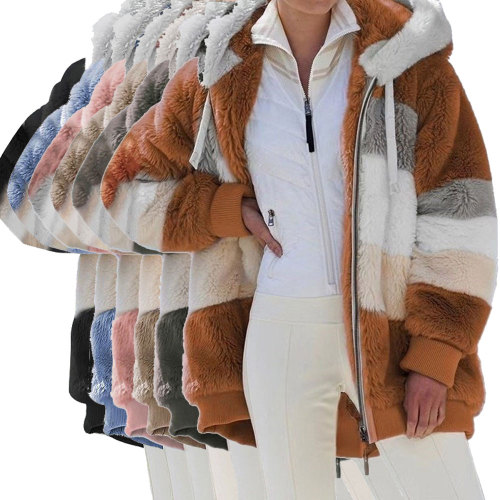 Womens Fleece Jackets, Zip Up Hoodie Fleece Sweatshirts Casual Fall Winter Warm Thick Shaggy Fuzzy Zip Up Hoodies Solid Coats Outwear with Pockets