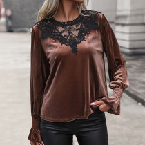 Solid Color Long Sleeve Knitted Shirt