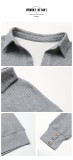 Gray Turndown Collar Sweatshirt