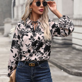 Women Long Sleeve Blouse Blouses Simple style Printed