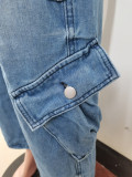 Cargo Y2K Denim Pocket Pants Streetwear Jeans High Waist 2023