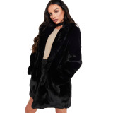 Women Super Warm Long Cardigan Coat Fluffy Faux Fur Winter Fleece Sherpa Jacket