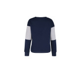 Pullover Stitching Color Block Drop Shoulder Sweatshirt
