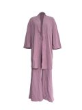 Solid Color Comfortable Loose Cardigan & Wide Leg Pants Two Piece Set