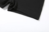 Solid Color Low Neck Long Sleeve High Waist V Neck Short Jumpsuit