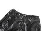Leather Pants for Women Y2K Pants Wide Leg Trousers Black Leather Pants